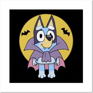 bluey hallowen Posters and Art